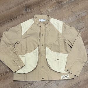 Sundae School Stash Chore Tan and Cream Shirt Jacket